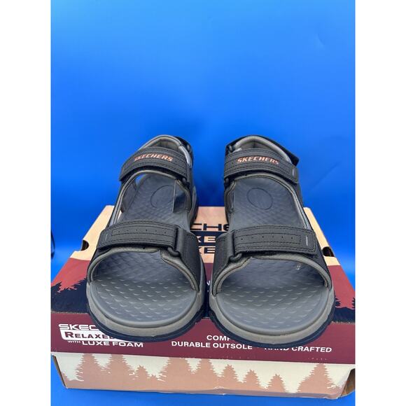 Skechers Relaxed Fit Tresmen Garo Black Men's Sandals - Size 9 NWB - Picture 3 of 7